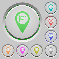Destination GPS map location push buttons