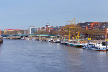 Bremen. Embankment Schliachte.