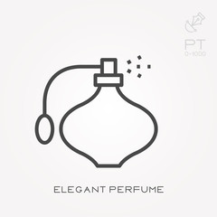 Line icon elegant perfume