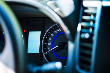 speedometer in the car