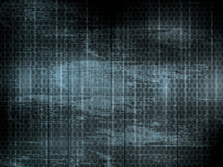 Dark abstract background and mesh of hexagons and vertical lines in vector illustration. Concept of grunge backgrounds with scratches and geometric shape of hexagon.