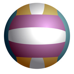 Isolated volleyball ball