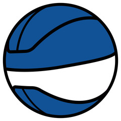 Isolated basketball ball