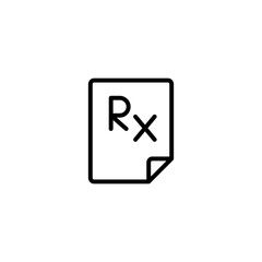 rx blank icon black on white background