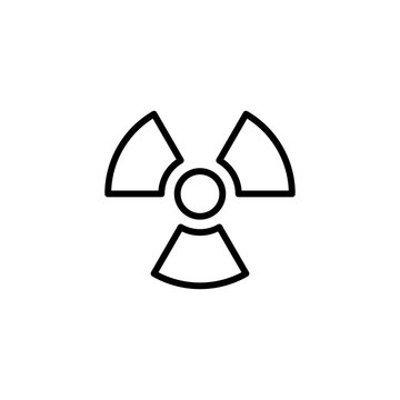 radiation icon black on white background
