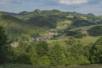 Valley near Lesnica village after storm with rainbow © luzkovyvagon.cz
