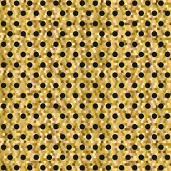 yellow pixelated backgound with dots pattern vector illustration