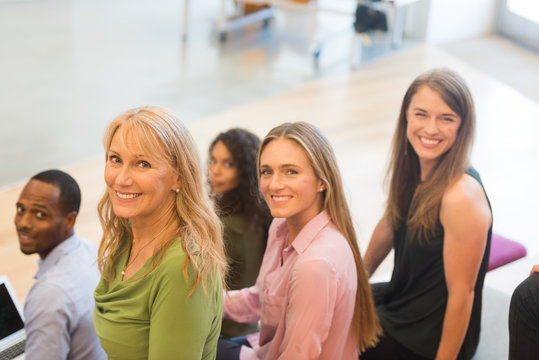 Happy Diverse Class of Students