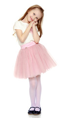 Beautiful little girl 5-6 years.