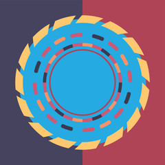 Technology colorful round background. Abstract digital illustration. Connection concept. Electronic round design. Modern abstraction lines and points.