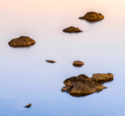 Rocks in the water