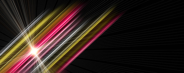 Futuristic stripe panorama background design with lights and space for your text