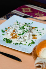 French fries with tartar sauce