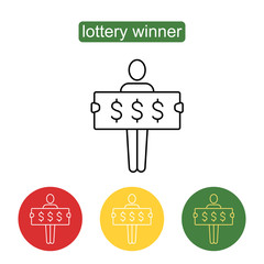 Lottery winner vector icon.