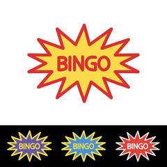 Bingo lotto lottery logo template.