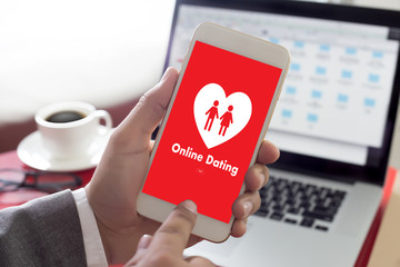  Online Dating match love man and woman and a heart, Internet Dating Digital Matchmaking