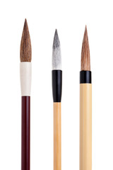 closeup writing brush