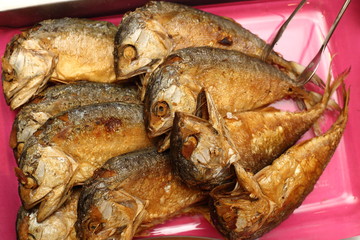 Thai Local Food in Stainless Plate for Buffet Catering