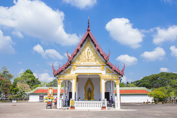 Wat Phra Borommathat Chaiya Worawihan, an ancient temple at Chaiya district,Surat Thani province, South of Thailand.