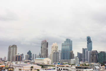 Fototapeta premium BANGKOK, THAILAND - JUL09, 2016: Building Business District City Architecture Office Concept