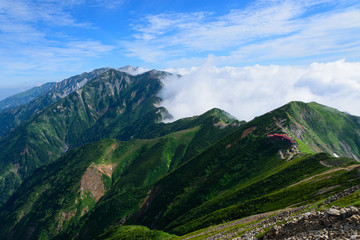 Fototapeta premium 北アルプス 後立山連峰 唐松岳～白馬三山