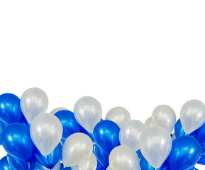 Balloons floating on bottom, with copy space