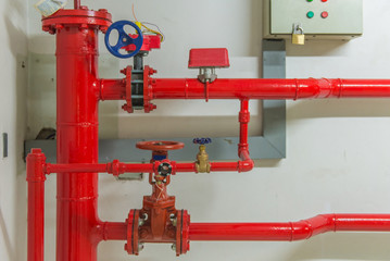 Pipes and faucet valves of gas heating system