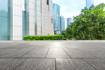 Empty floors and modern architecture in Shanghai