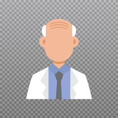 Doctor avatar, Medical staff icon. Vector illustration