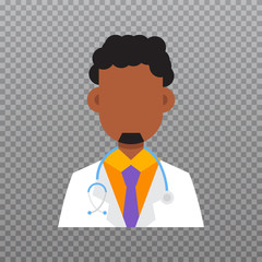 Doctor avatar, Medical staff icon. Vector illustration