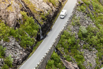 Trolls Path Trollstigen mountain road in Norway