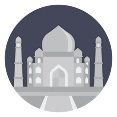 Illustration symbol for India tourist spot, 