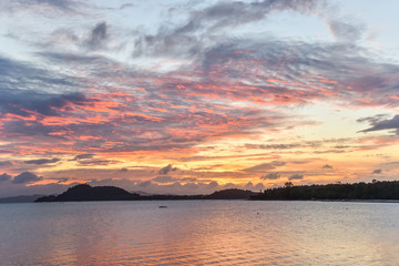 Fototapeta na wymiar Sunrise over the Andaman Sea