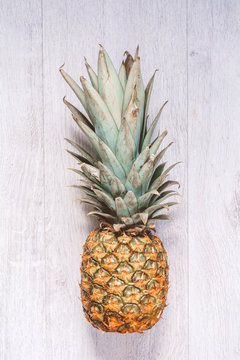 Pineapple or ananas top view