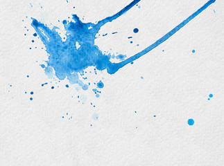 Summer illustration of beautiful blue watercolor splash - 165511353