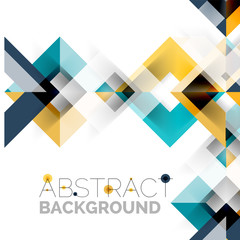 Fototapeta premium Modern square geometric pattern design on white