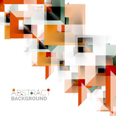 Obraz premium Modern square geometric pattern design on white