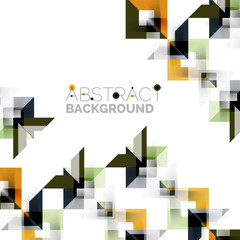 Modern square geometric pattern design on white