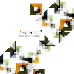 Modern square geometric pattern design on white