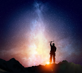 Obraz premium Reaching the top. Mixed media