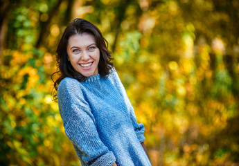 Woman in forest portrait