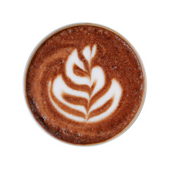 art of milk foam isolated on white
