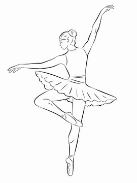 illustration of ballerina, vector draw