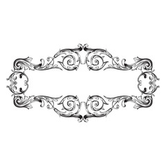 Vintage baroque ornament element