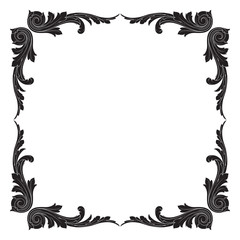 Vintage baroque ornament element