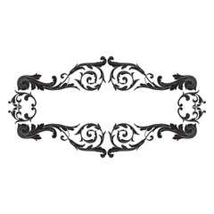 Vintage baroque ornament element