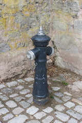 fireplug at an city wall