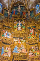Fototapeta na wymiar Interior of Toledo Cathedral in the Historic City of Toledo. The Historic City of Toledo is a UNESCO World Heritage Site.