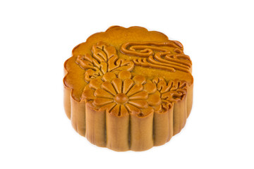 Mid-Autumn Festival moon cake on white background