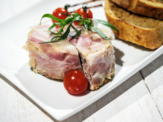 Terrine with bacon